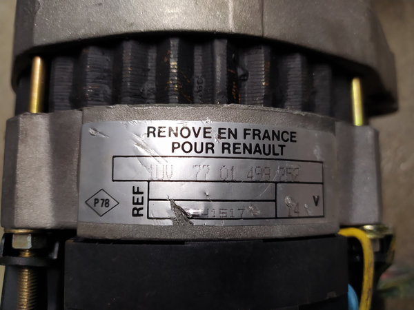 Lichtmaschine 7701499461 Renault